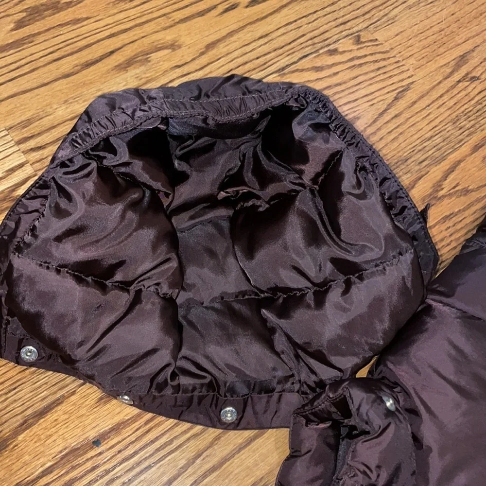 GYMBOREE ALPINE PATROL BROWN HOODED PUFFER JACKET boys size Small (5-6)